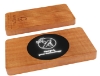 SCX Innovative Design™ Bamboo Wireless Power Bank 10,000 mAh - Front and back
